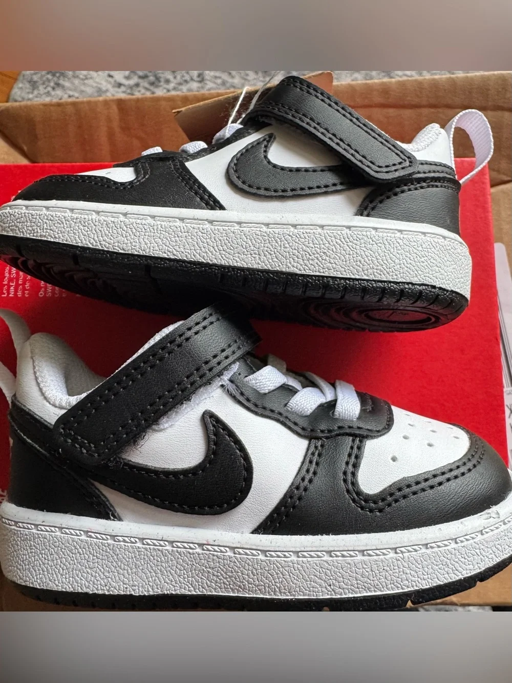 Nike Court Borough Low Recraft White Black, Size 5C. Brand NEW